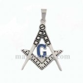 Blue G square and compasses masonic pendant MP0005