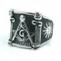 Sunshine cylinder Master Mason masonic ring MBLR0008