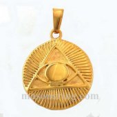 Gold plating sunshine triangle all seeing eye mosonic pendant MP0004G