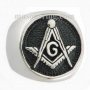 compass and bow Master Mason masonic ring MBLR0007