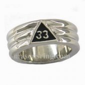 triangle thirty three degree masonic ring MBLR0005