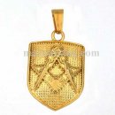 Gold platingshield shape Knights Templar mosonic pendant MP0010