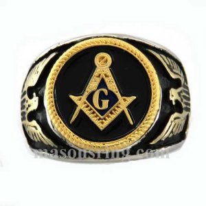 gold plating eagle scout masonic ring MBLR0017