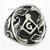 compass and bow Master Mason masonic ring MBLR0010