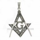 square and compasses masonic pendant MP0007