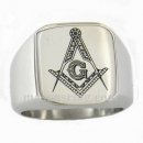 compass and bow Master Mason masonic ring MBLR0004