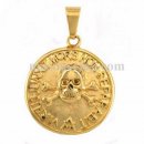 gold plating cross bone power forward death never separate willy G skull mosonic pendant MP0012