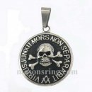 cross bone power forward death never separate willy G skull mosonic pendant MP0002