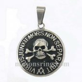 cross bone power forward death never separate willy G skull mosonic pendant MP0002