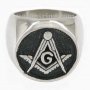 compass and bow Master Mason masonic ring MBLR0007