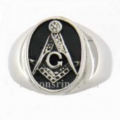 compass and bow Master Mason masonic ring MBLR0003